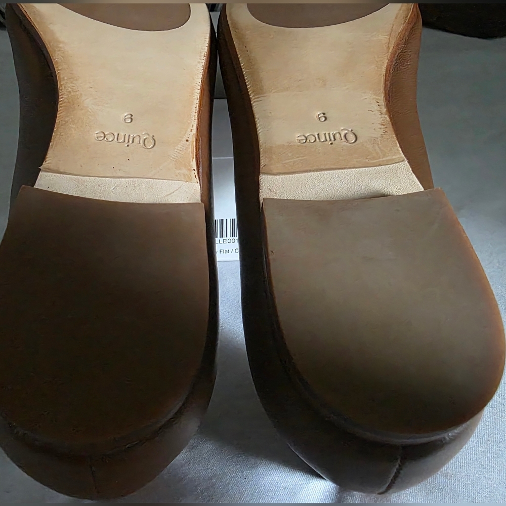 Quince FIRE! NIB! Italian Leather Bow Ballet Flat in Cognac. Sz 9. R2S!! - Picture 13 of 14
